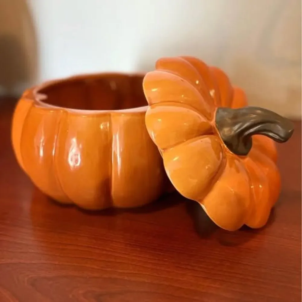Threshold Ceramic Pumpkin Soup Tureen Serving Bowl with Lid - Orange Fall Decor